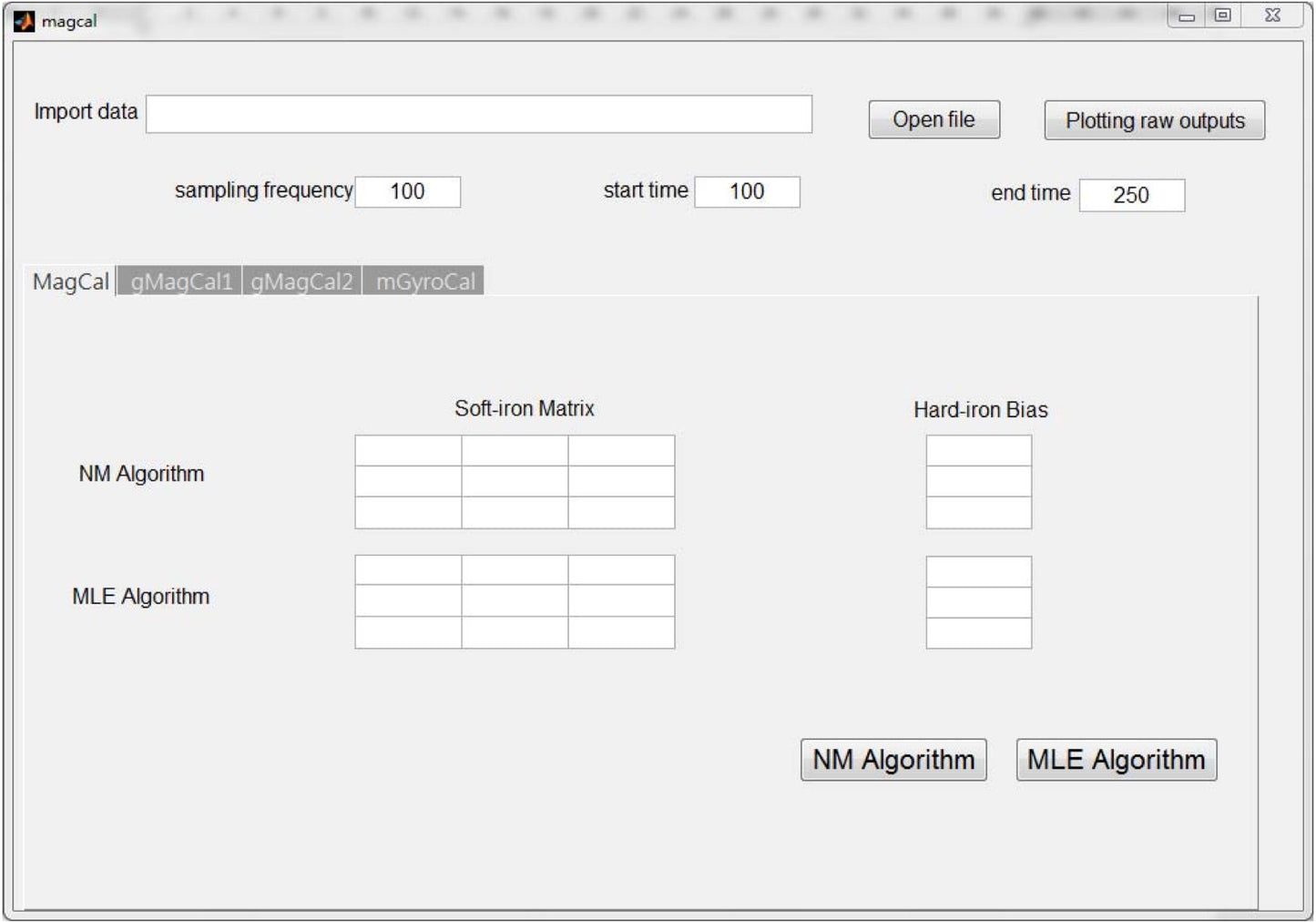 MagGyroCal tools for Matlab