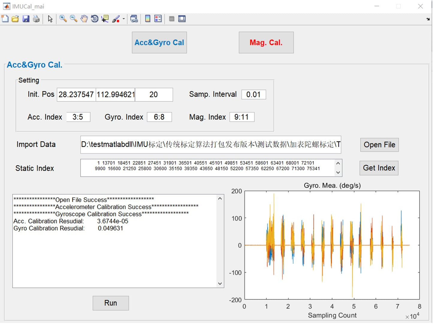Multi-position IMU Calibration Suite